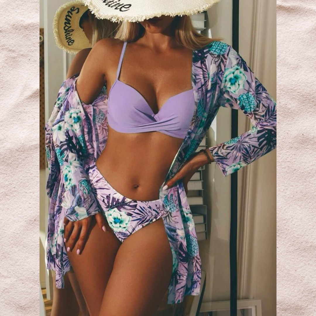 Burq | - 3-delige bikiniset met bloemenprint