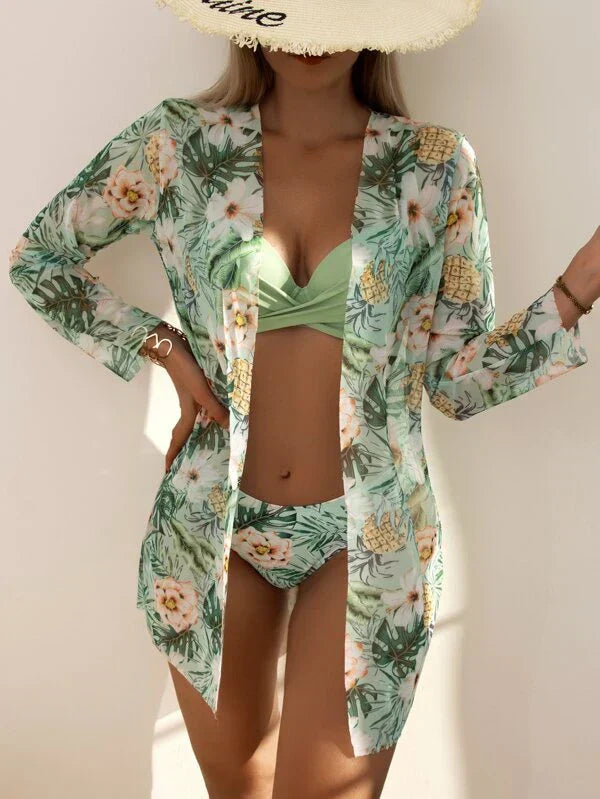 Burq | - 3-delige bikiniset met bloemenprint