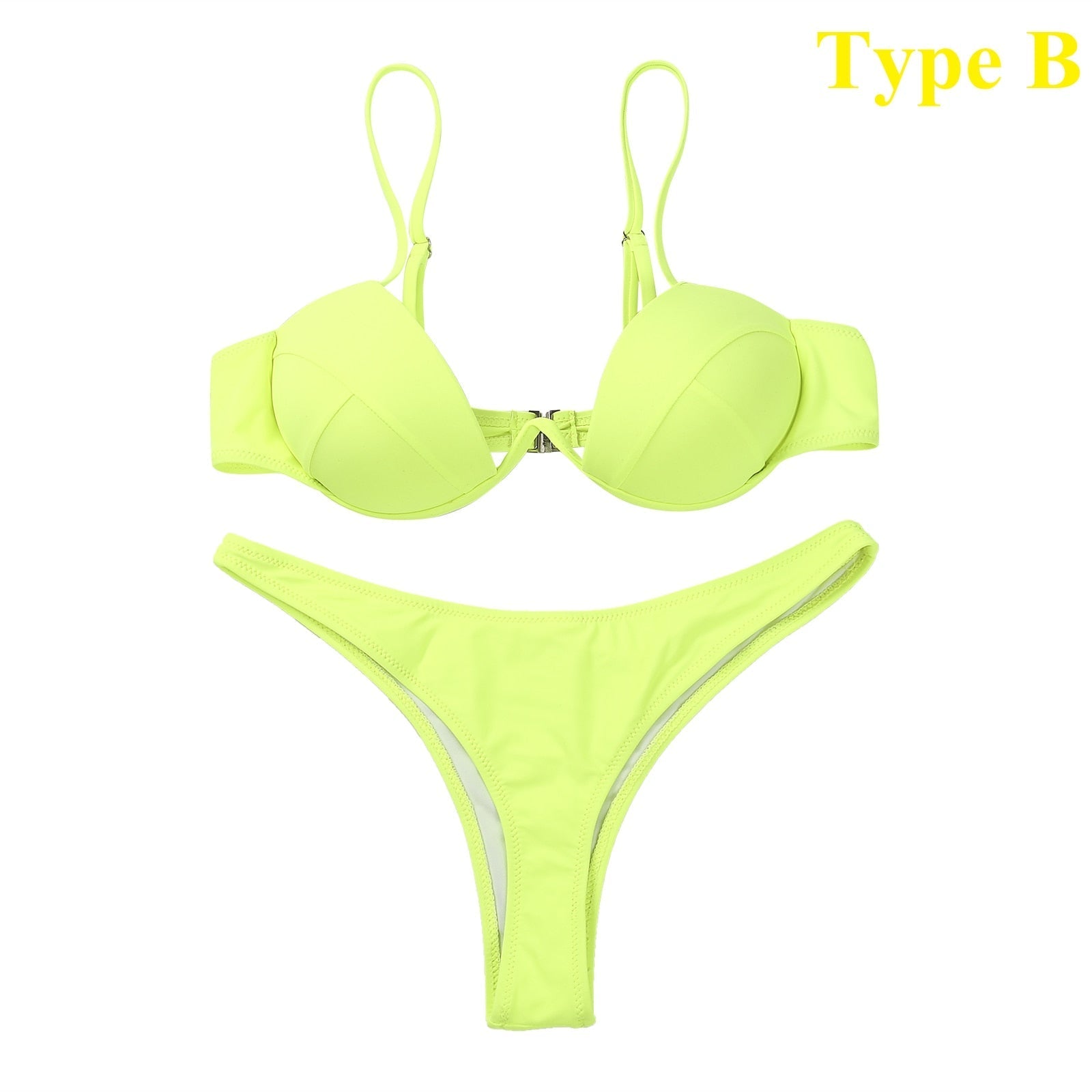 Burq | Bandage Braziliaanse bikini in effen kleur