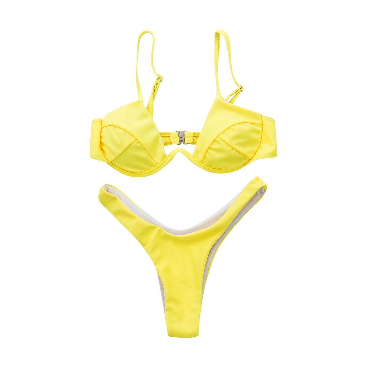 Burq | Bandage Braziliaanse bikini in effen kleur