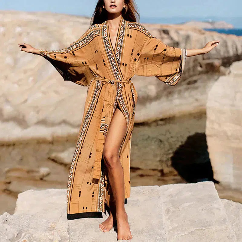 Burq | - Bedrukte boho strand kimono