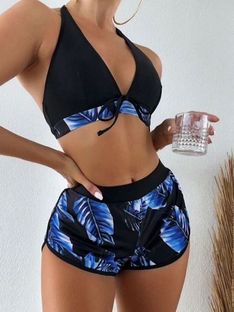 Burq | - Bikini met bladprint