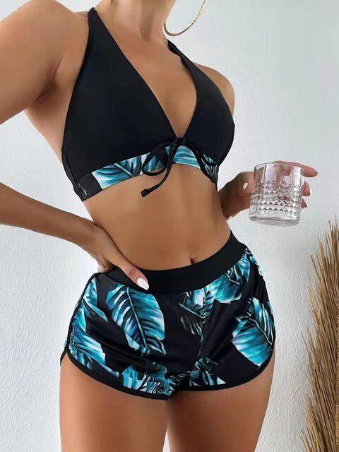 Burq | - Bikini met bladprint