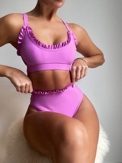 Burq | - Bikiniset met hoge taille en ruches