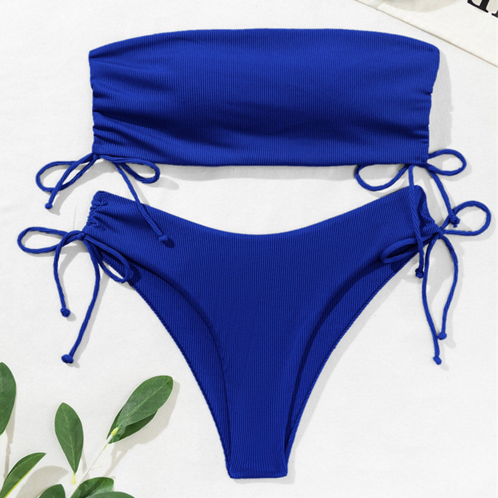 Burq | - Blauwe bandeau bikini