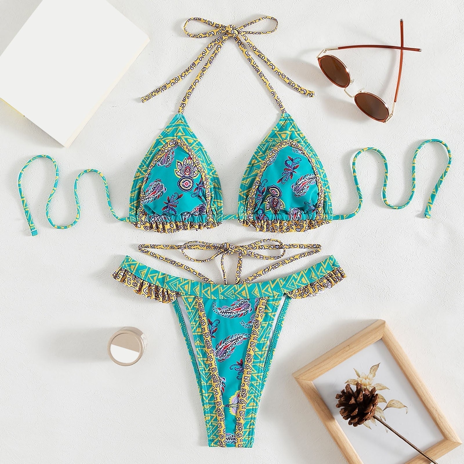 Burq | - Blauwe boho bikini