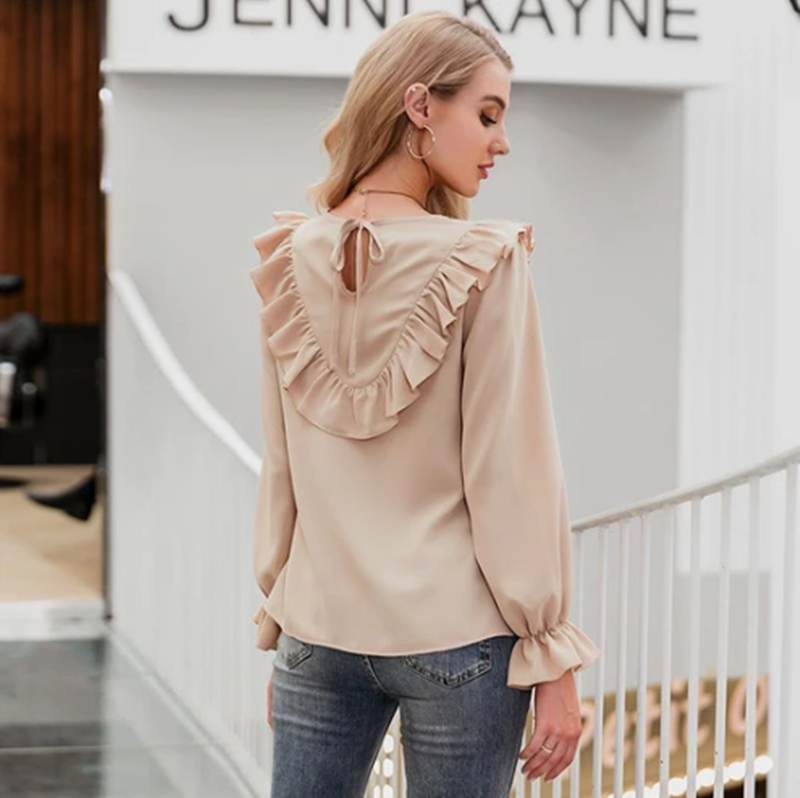 Burq | Blouse Tops Dames Lange Mouw Roze Shirts Shirt