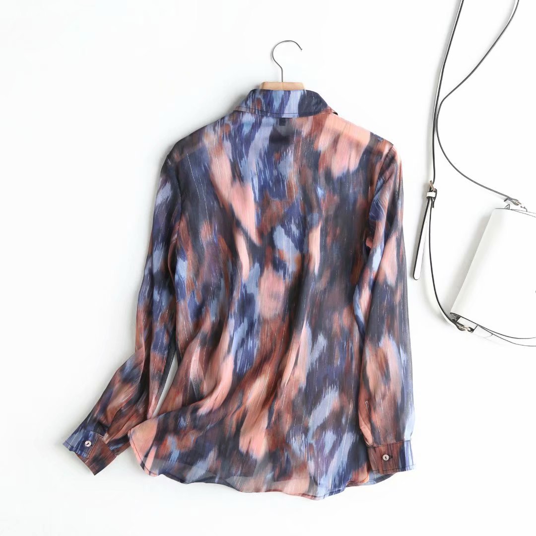 Burq | Blouse met revers en lange mouwen