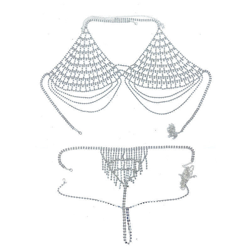 Burq | Comfortabel Strass Lingerie Kostuum Body Chain