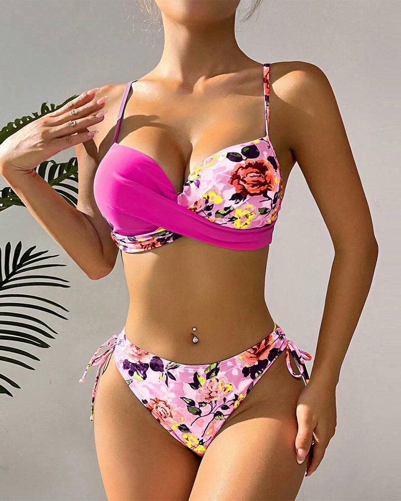 Burq | Crossover bikini met bloemenprint