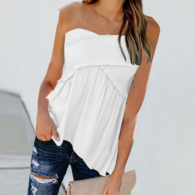 Burq | Dames sexy off-shoulder shirts met onregelmatige zoomblouse