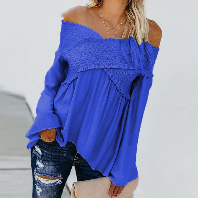 Burq | Dames sexy off-shoulder shirts met onregelmatige zoomblouse