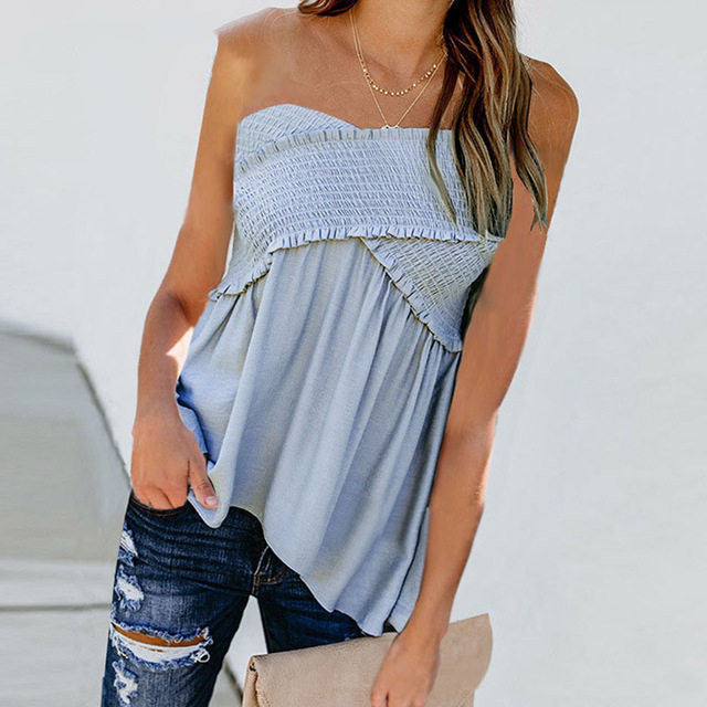 Burq | Dames sexy off-shoulder shirts met onregelmatige zoomblouse