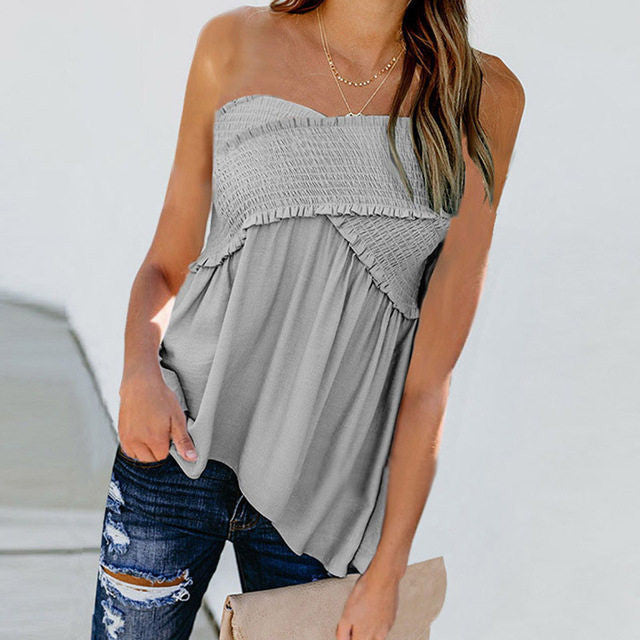 Burq | Dames sexy off-shoulder shirts met onregelmatige zoomblouse
