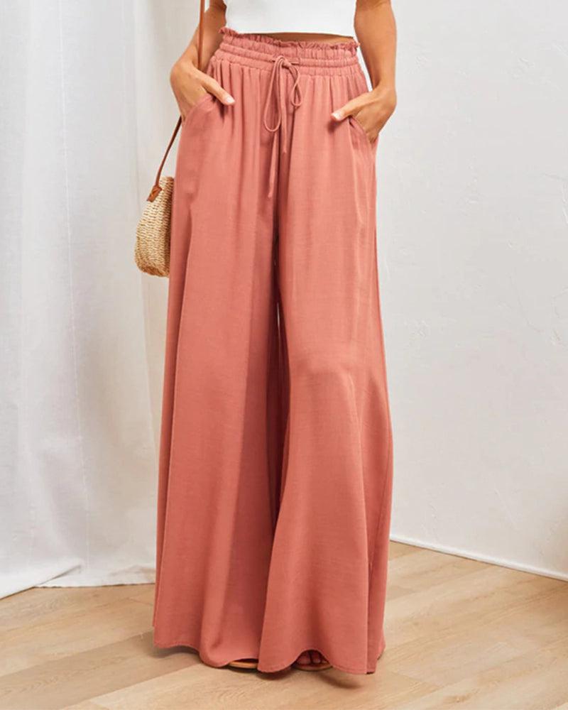 Burq | Effen broek met hoge taille