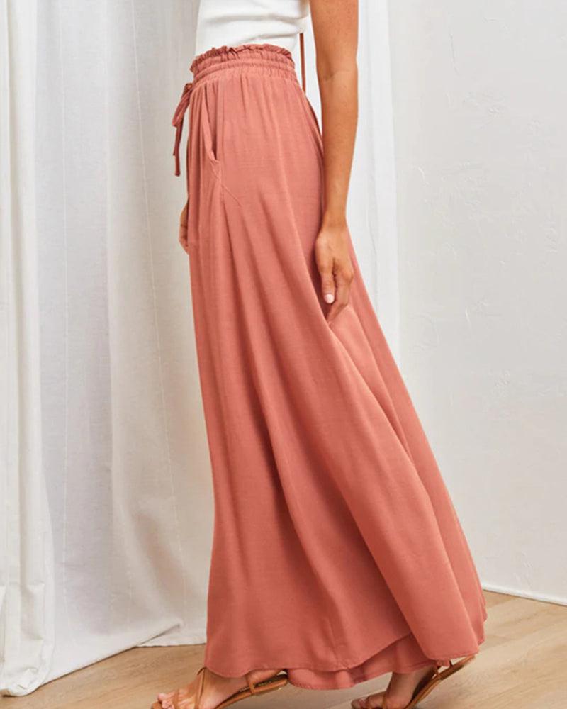 Burq | Effen broek met hoge taille