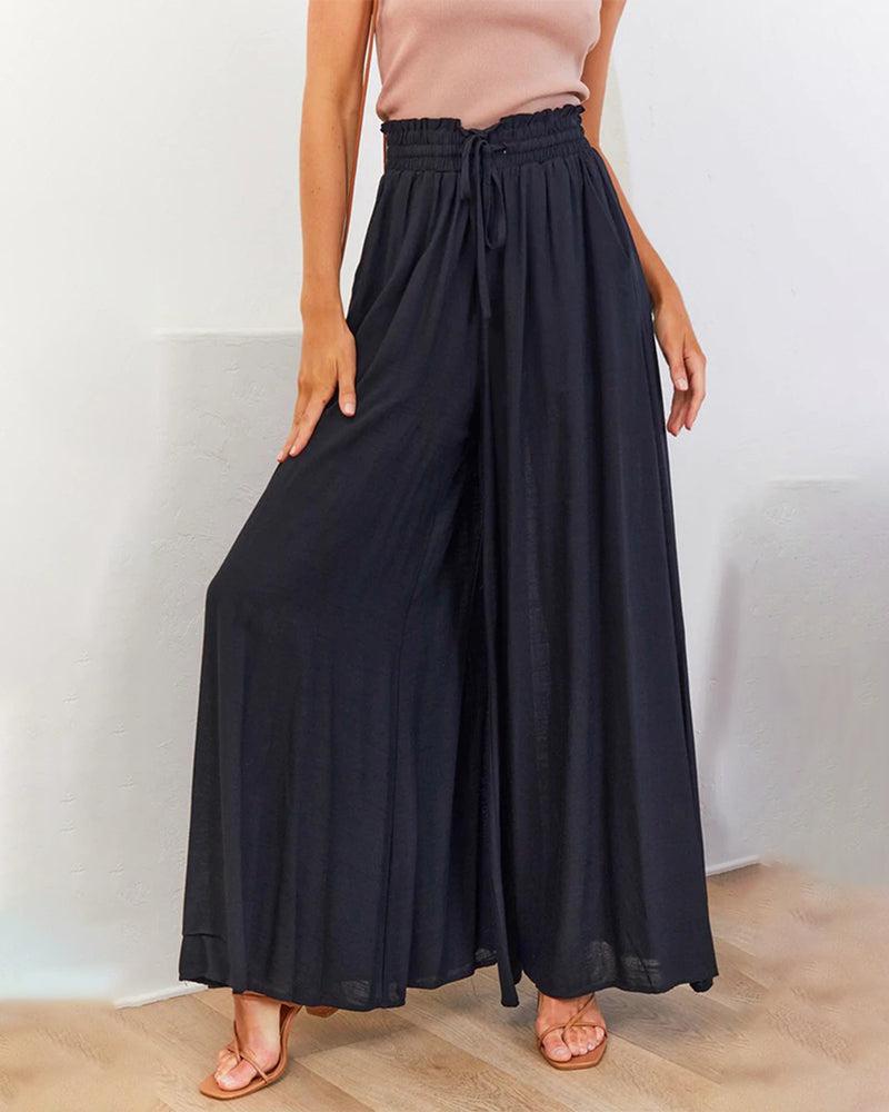 Burq | Effen broek met hoge taille