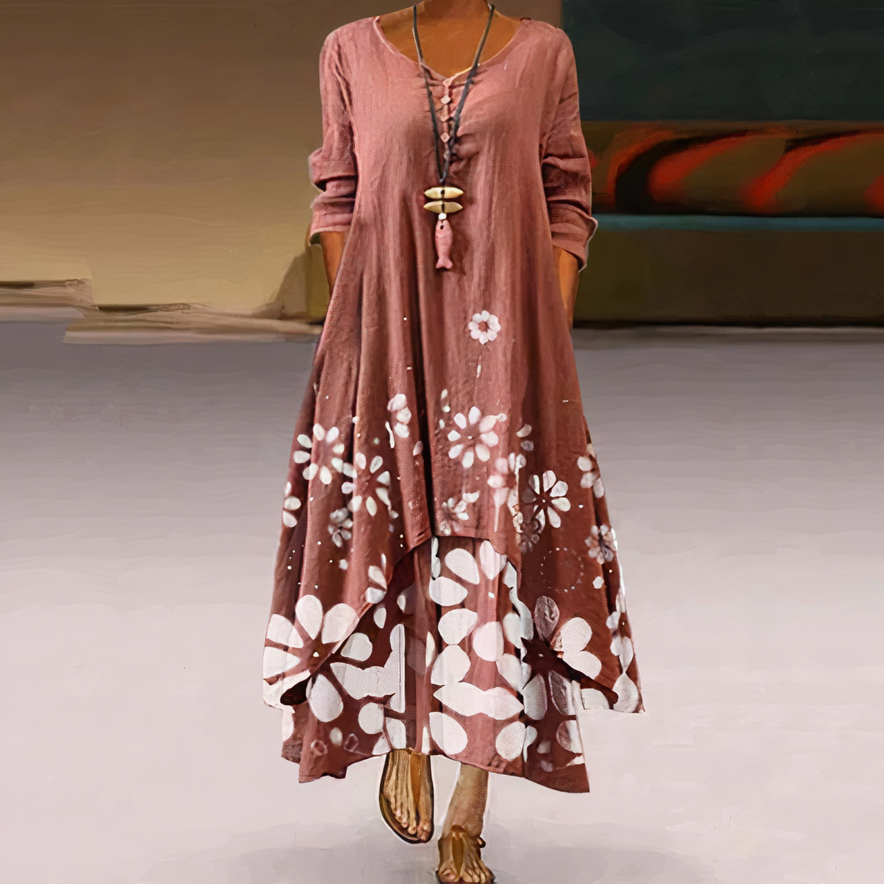 Burq | Elegante mode katoenen jurk