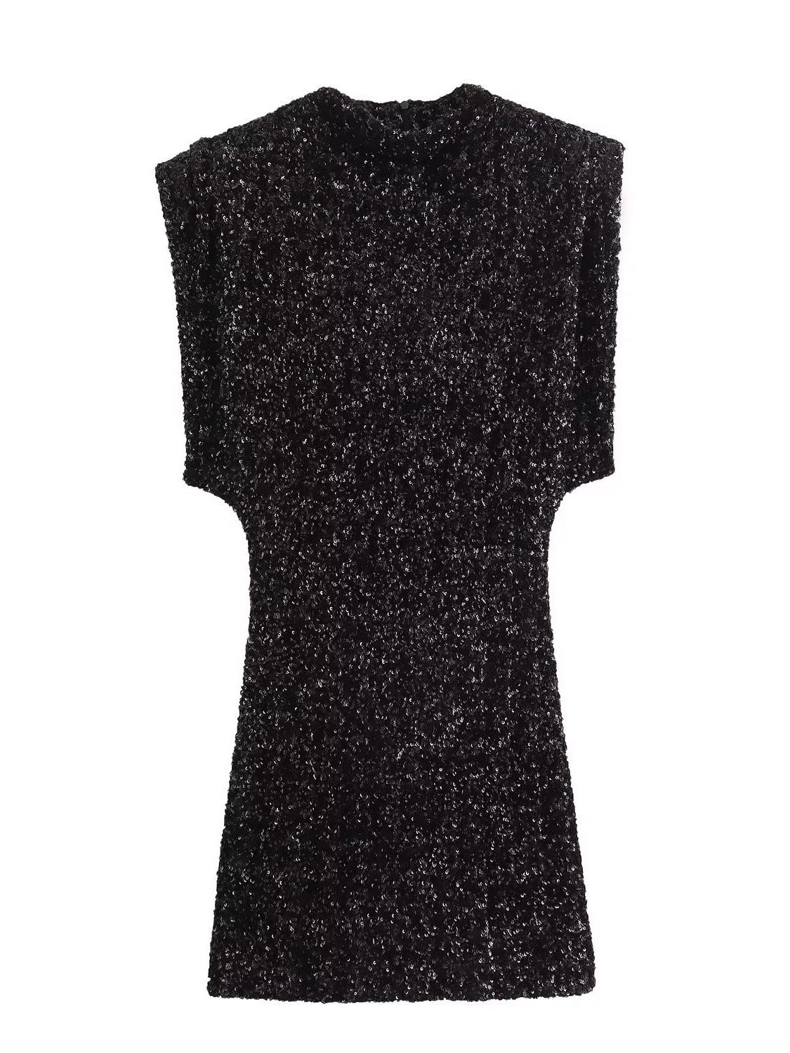Burq | Exclusieve mini-jurk met gewatteerde schouderbandjes
