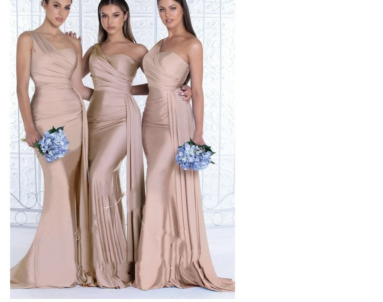 Burq | Gepolijste zeemeermin elegante trouwjurk met één schouder