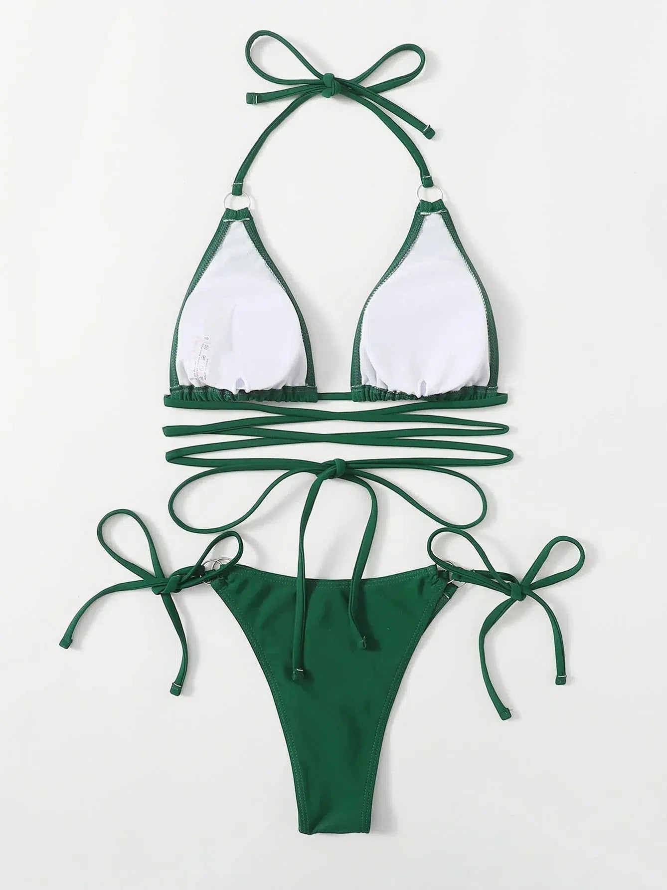 Burq | Groene bikiniset met bandjes