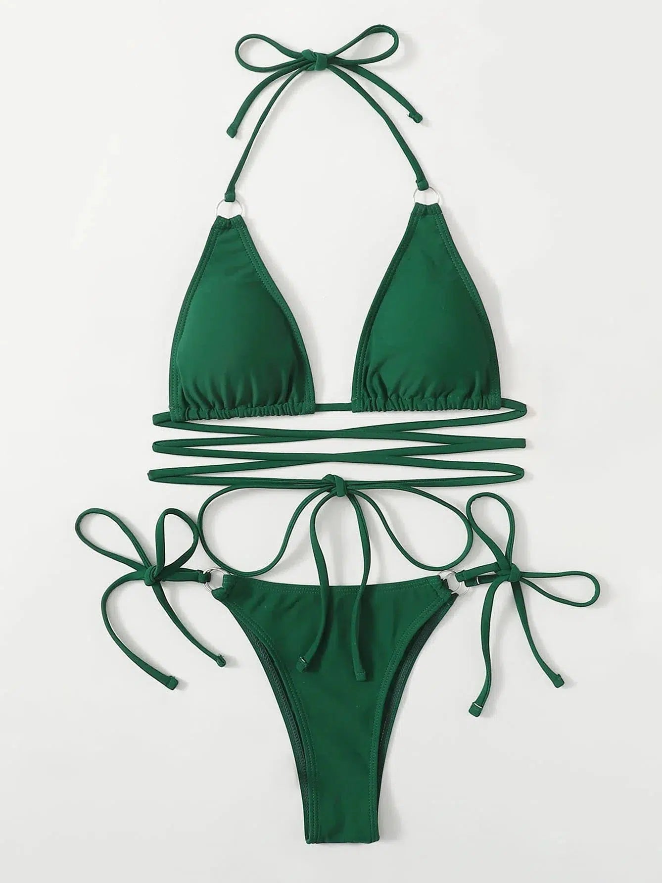 Burq | Groene bikiniset met bandjes