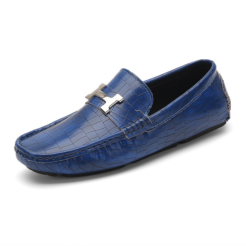 Burq | Leren loafers in krokodillenstijl