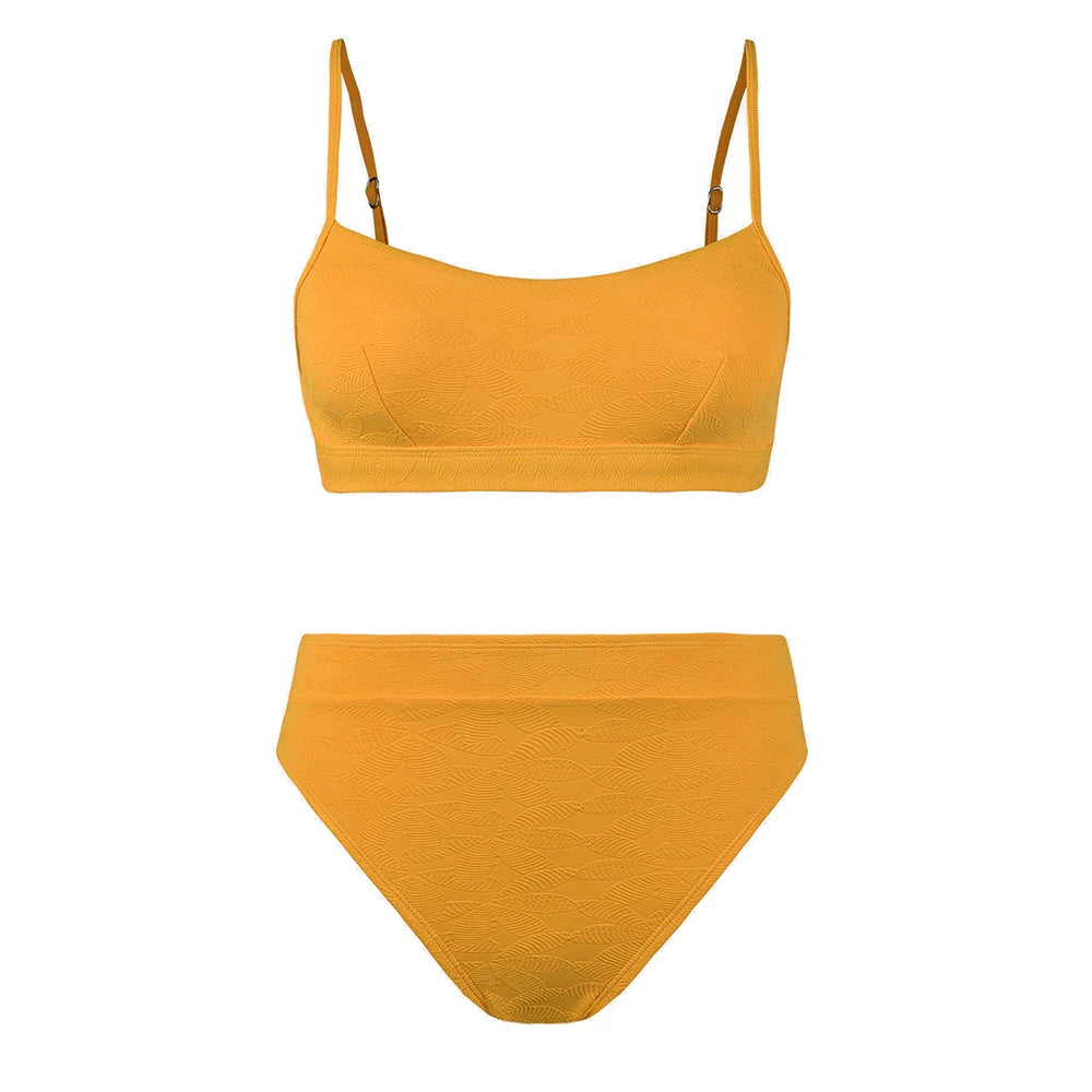 Burq | - Oranje bikini met hoge taille