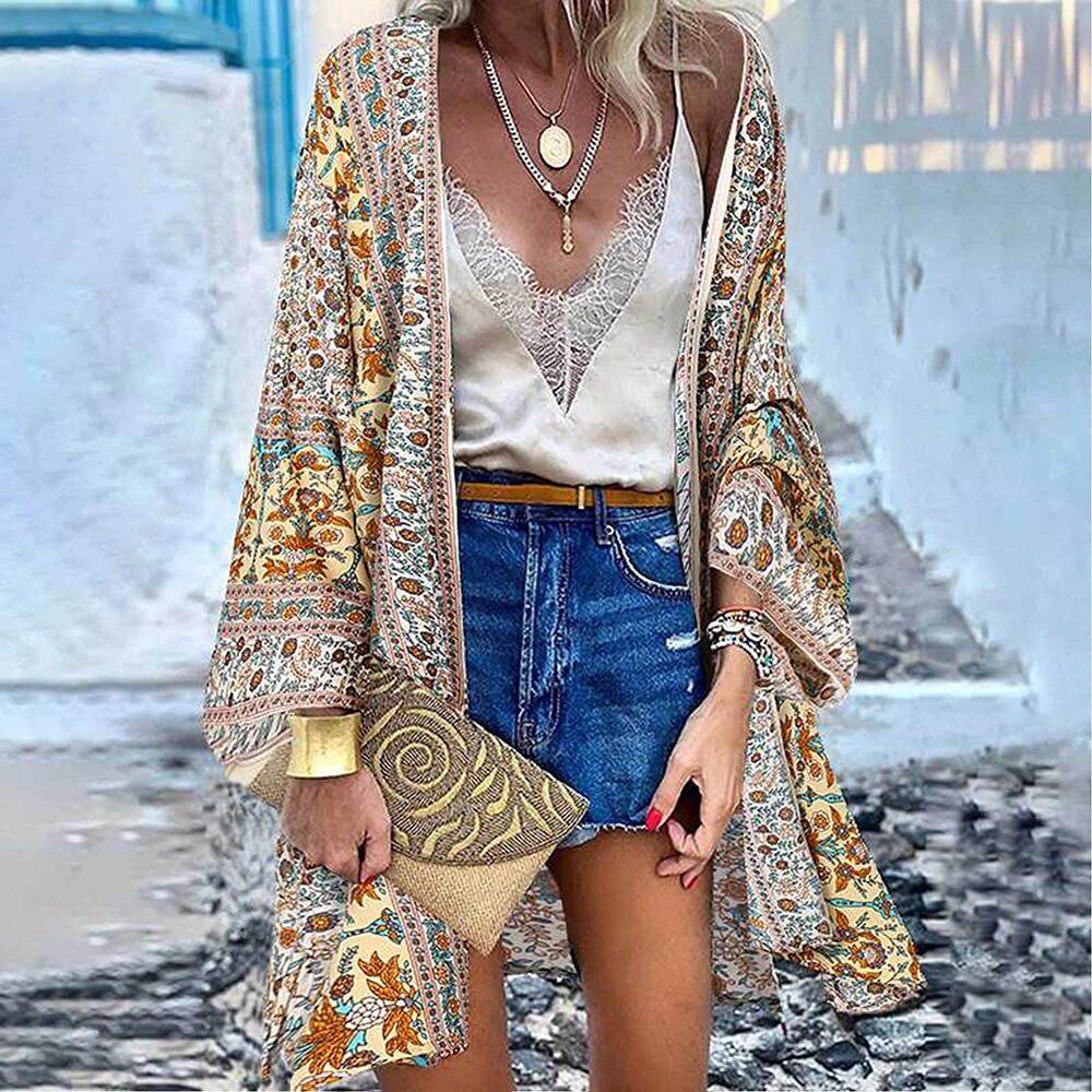 Burq | Plaid in boho kimono stijl