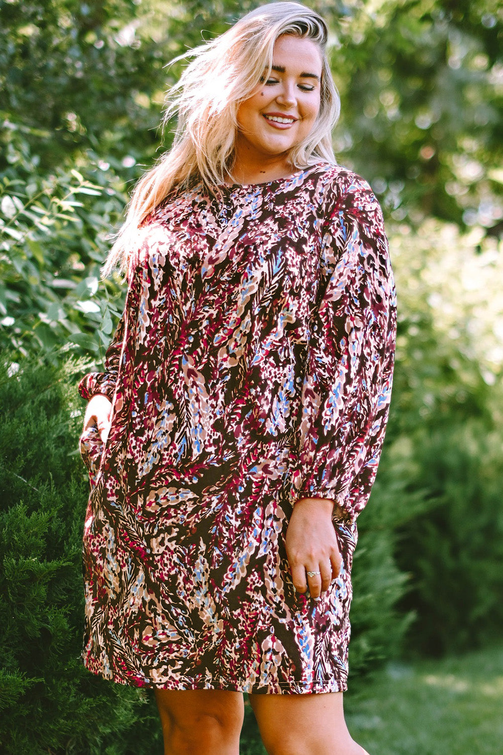 Burq Plus Size jurk met bloemenpatroon