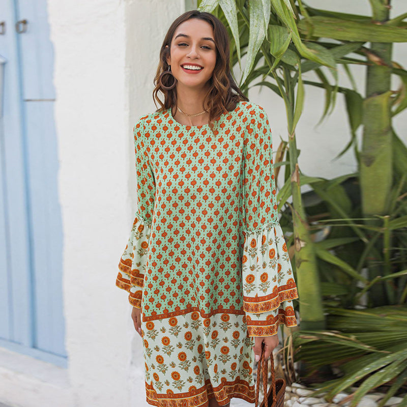 Burq | Prachtige groene damesjurk in fashion chic