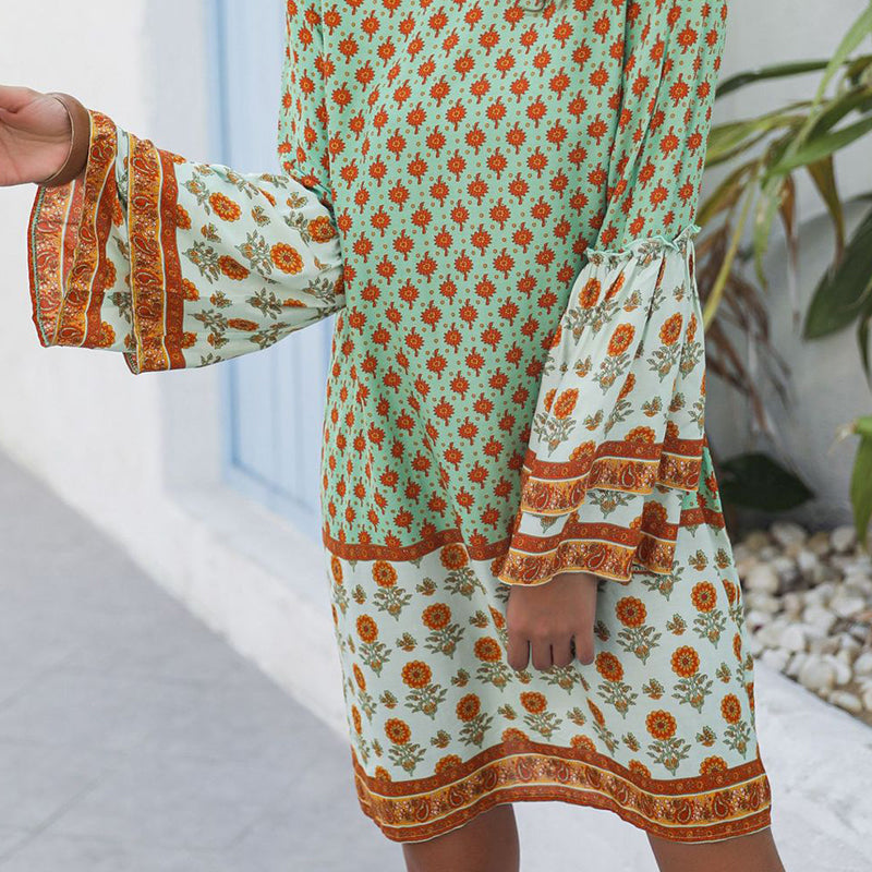 Burq | Prachtige groene damesjurk in fashion chic