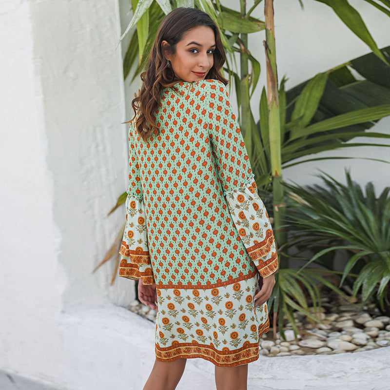 Burq | Prachtige groene damesjurk in fashion chic