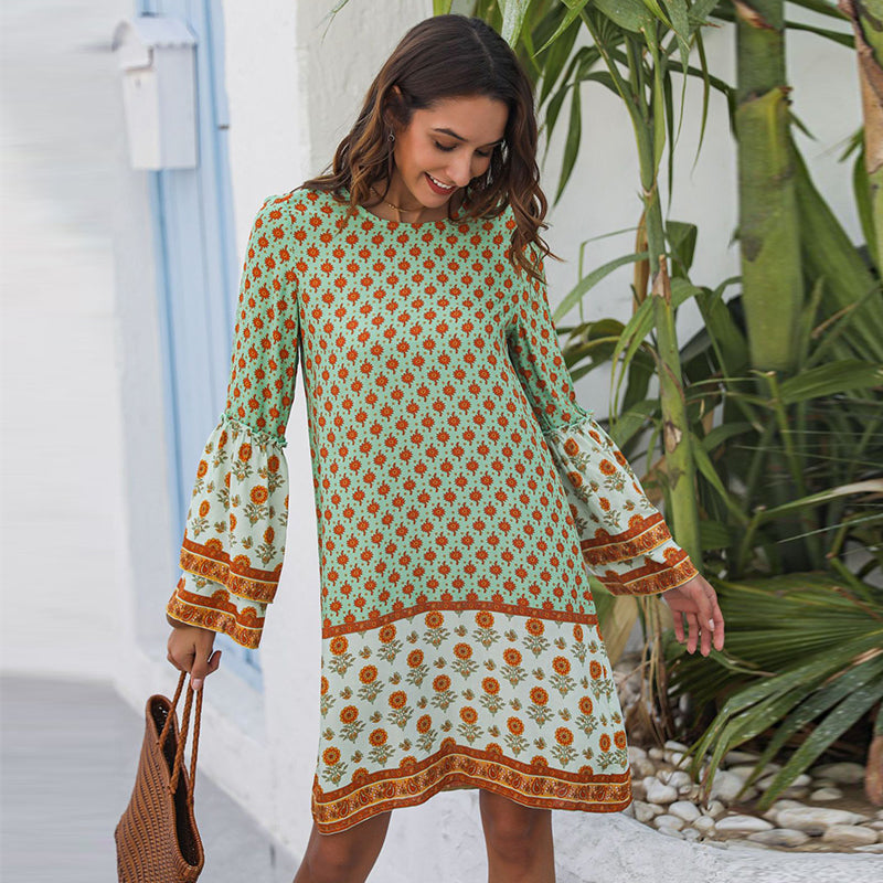 Burq | Prachtige groene damesjurk in fashion chic