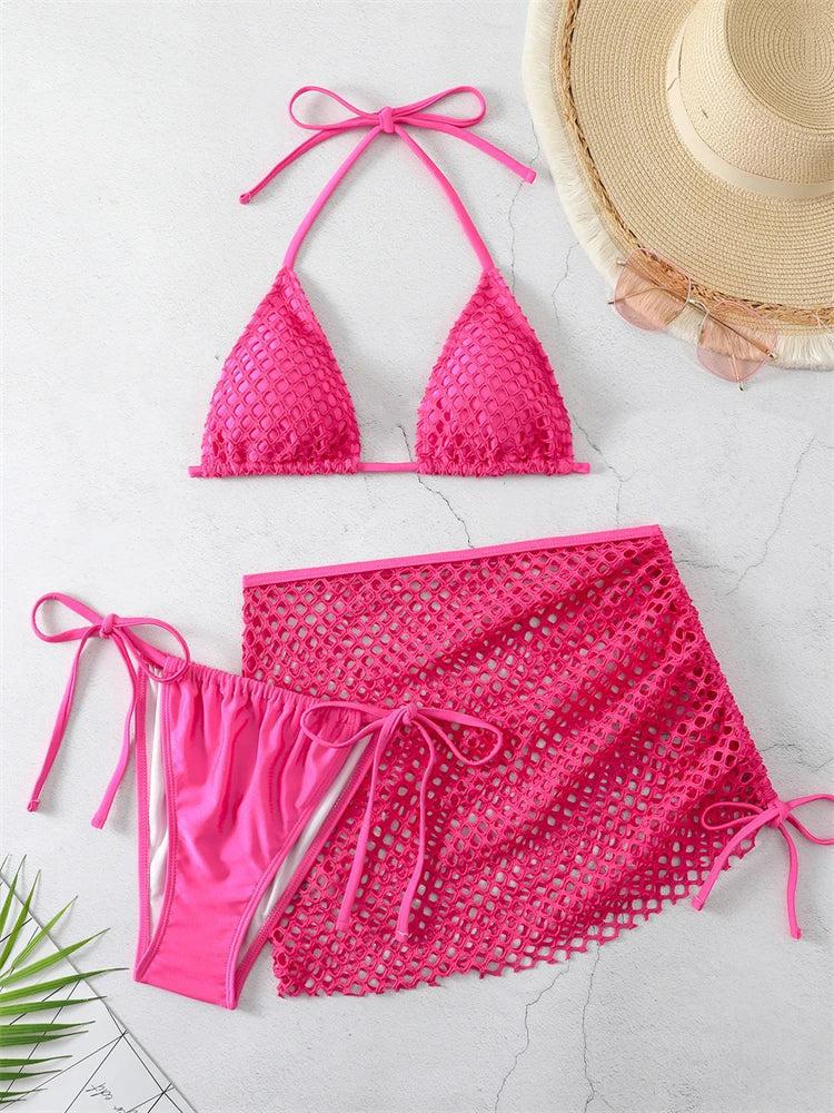 Burq | Roze 3-delige bikiniset