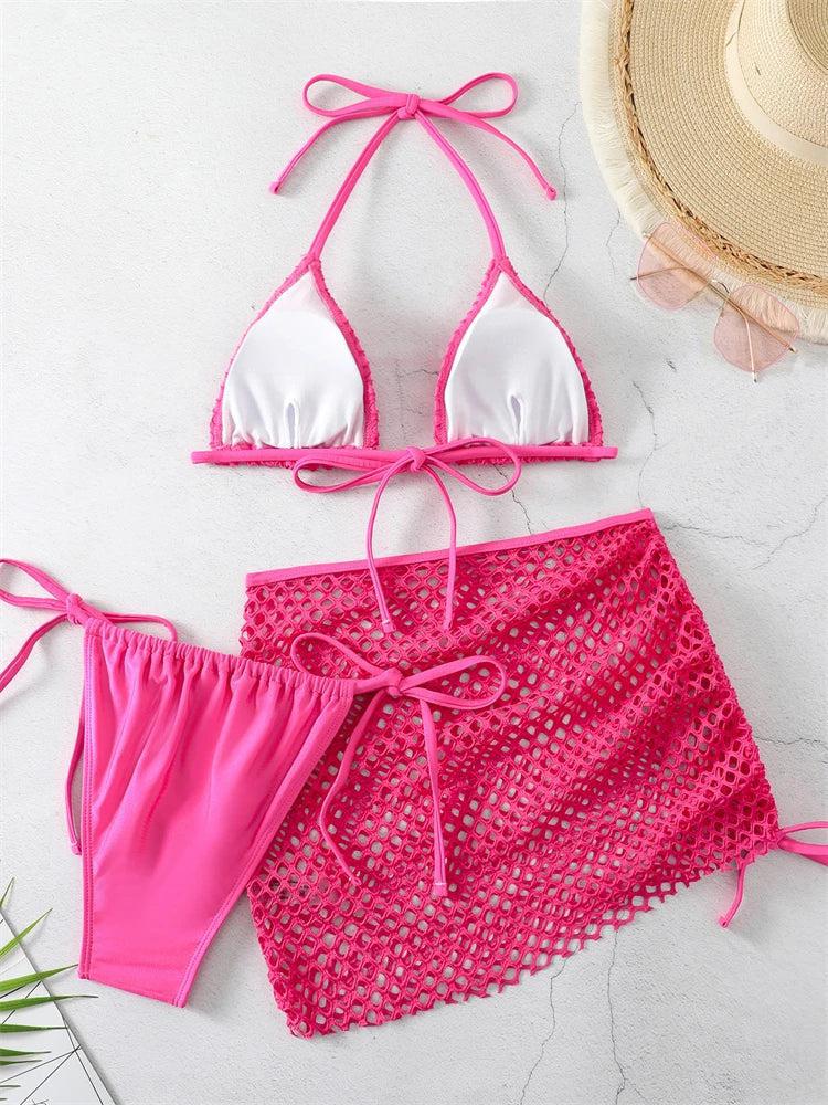 Burq | Roze 3-delige bikiniset