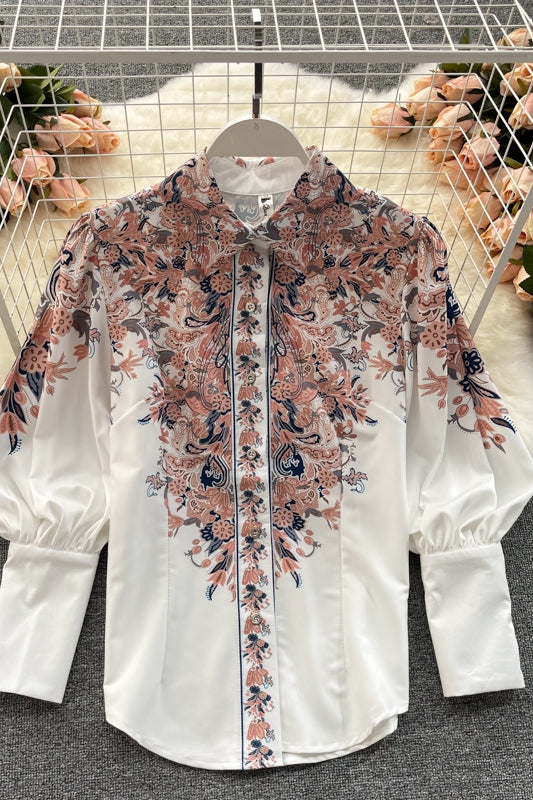 Burq | Slanke all-match fashion temperament damesblouse met pofmouwen