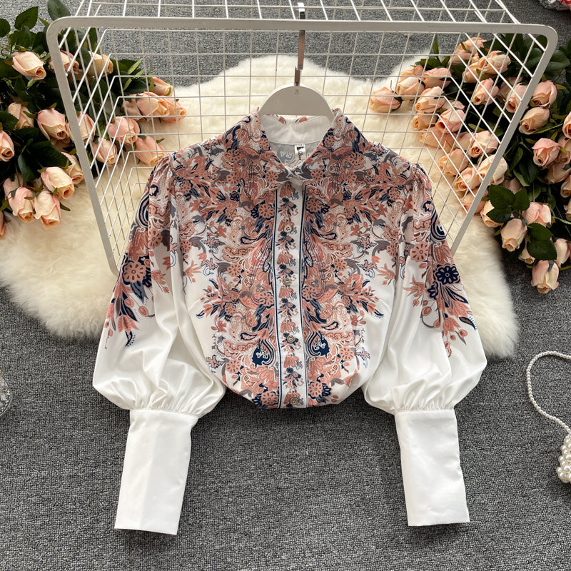 Burq | Slanke all-match fashion temperament damesblouse met pofmouwen