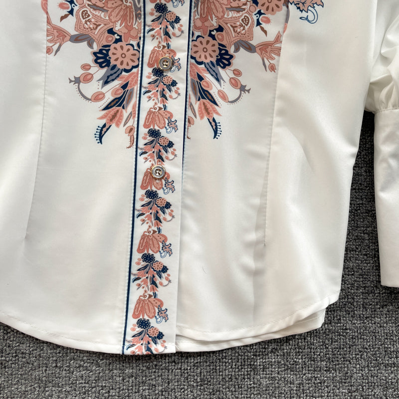 Burq | Slanke all-match fashion temperament damesblouse met pofmouwen