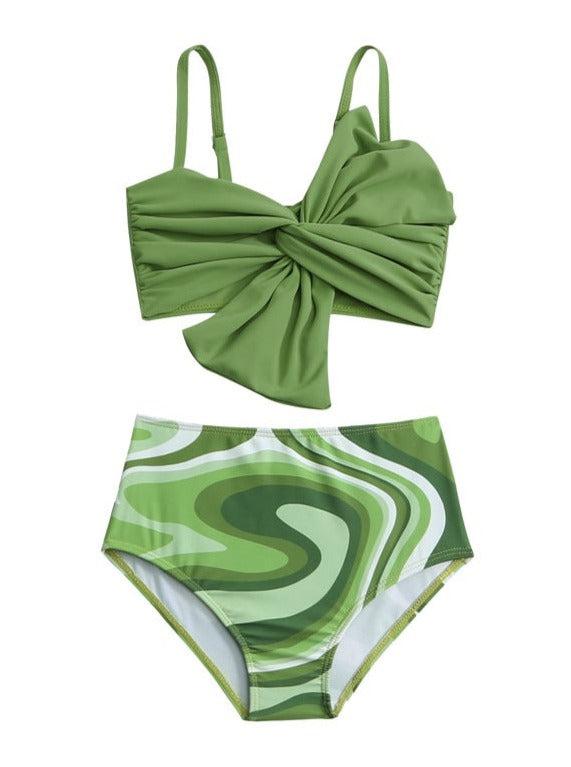 Burq | Sneldrogende 2-delige bikini met strik voor kinderen