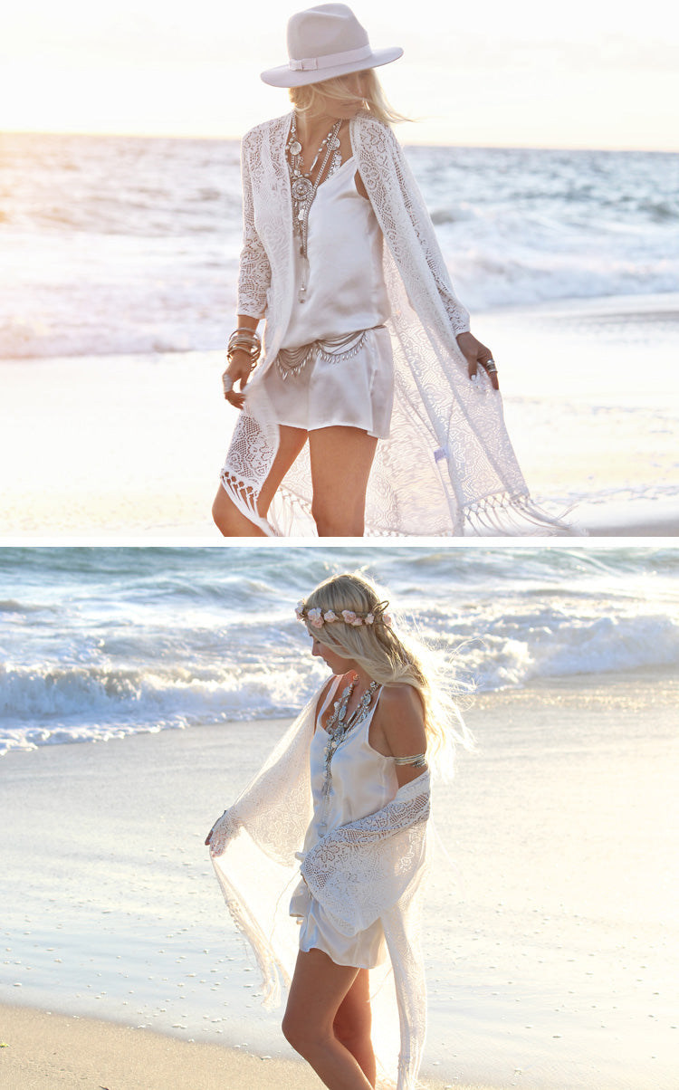 Burq | Stijlvolle strandblouse van chiffon tegen de zon