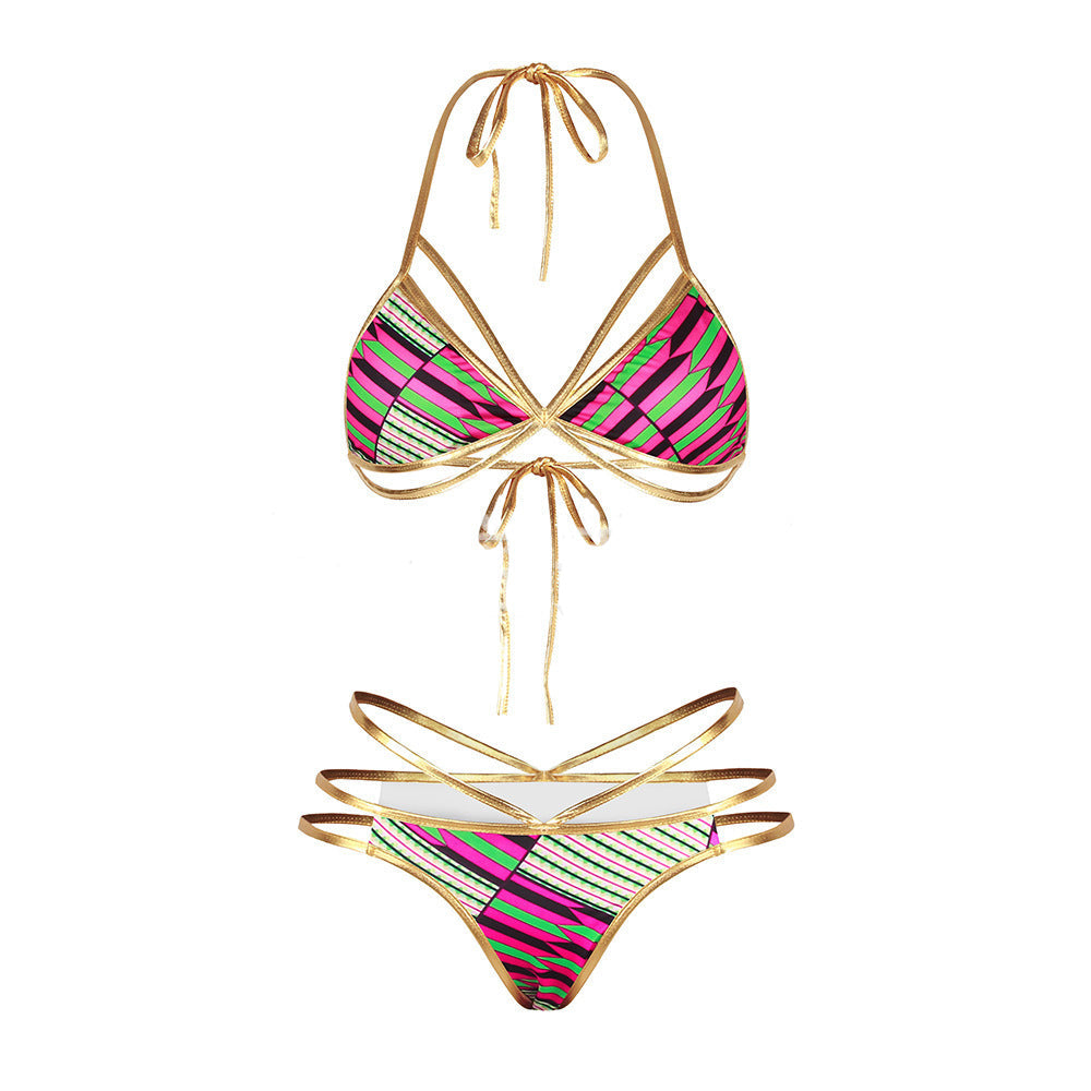 Burq | Tweedelige bikiniset met Afrikaanse print