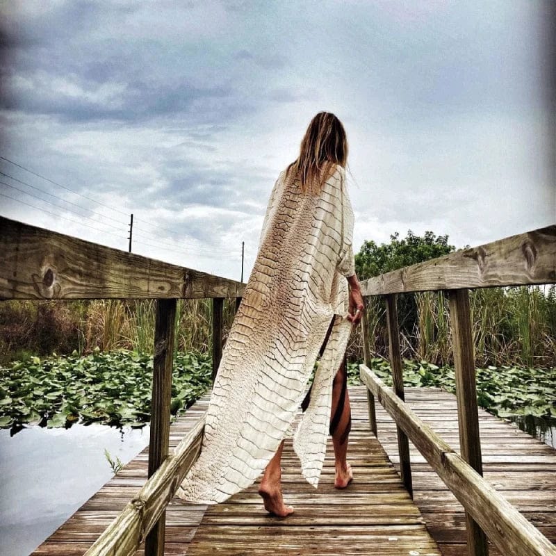 Burq | Universele gestreepte strandkimono