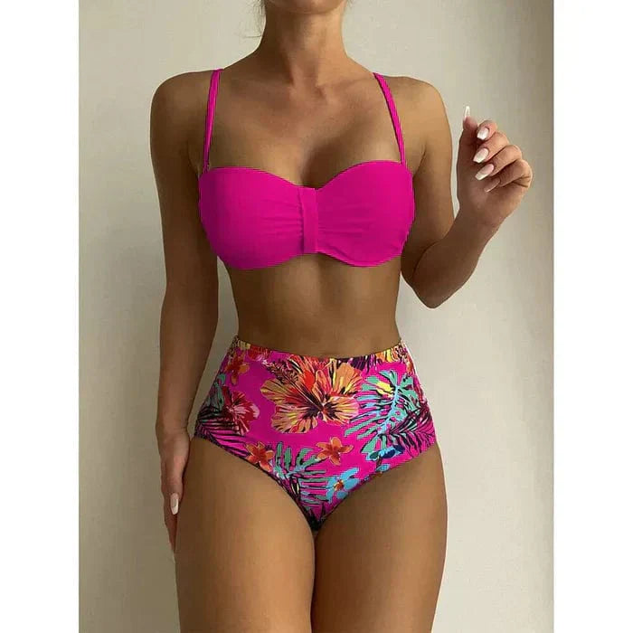 Burq | Zoë® bikini Chic met hoge taille en bloemenpatroon