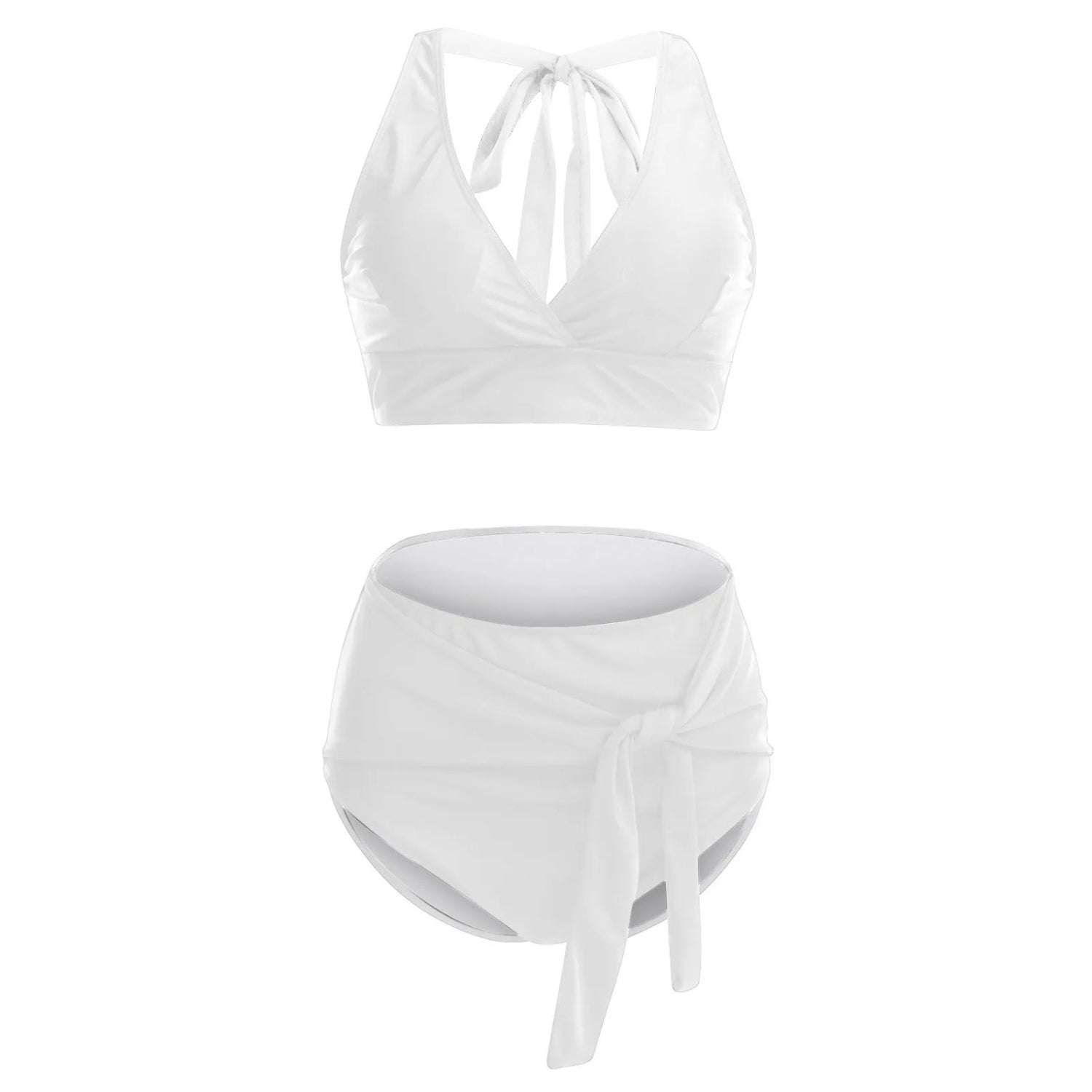 Burq | Zwart-witte tweedelige bikini's in grote maten